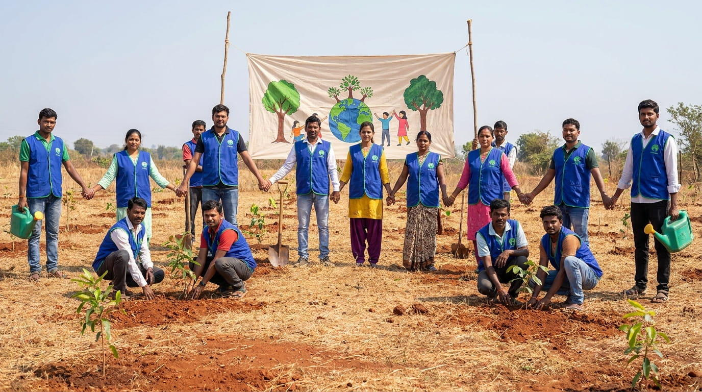 Volunteers Join Hands for Tree Plantation and Environmental Awareness Campaign